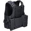 Milaloko Mimicool Ejército Chaleco táctico, Anfibio Chaleco táctico Militar Molle Chaleco Combate Asalto Placa camuflaje Chaleco del portador Army Tactical Vest (Black)