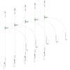 Luroad, 5 Ganci per Pesca in Mare, per Pesca in Mare per Spiagge a Terra, Imbiancatura, Basso, Passera (E. 5pcs- 1 gancio- misura 2/0)
