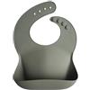 mushie | Bavaglino Silicone | Bavaglino Impermeabile Regolabile | Facile da Pulire | 4 Misure Regolabili con tasca Frontali Profonde | Senza BPA | articoli per neonati & bambini | Silver Sage