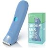 VIKICON Rasoio per peli del corpo da uomo e donna, rasoio elettrico per bikini da donna, rasoio ricaricabile per inguine e palline con luce LED, toelettatura impermeabile IPX7, HT-871, blu