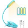 TEAMPD Lampada da Lettura USB Ricaricabile, 10 LEDs 3 Modalità Con Clip, 360° Flessibile Collo per Libri, Kindle, Portatili, Viaggio, Emergenza