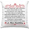 Vulfire Cuscino Amore Mamma - Idea Regalo di Compleanno Originale, Grazie per Essere la Mia Mamma, Arredo Divano Letto con Imbottitura (40x40cm)