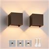 Klighten 2PCS Lampada da Parete con Lampadina G9 Sostituibile, Bronzo | Angolo del Fascio Regolabile, Impermeabile IP54, Corpo in Alluminio, 3000K Applique da Parete per Interno/Esterno