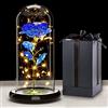 Touloube Galaxy Rose Regalo per la Festa Della Mamma, Fiori di Rosa con Luce a LED, Fiore Artificiale Rosa Regalo per Donne Mamma Moglie, Eterna Rosa in Cupola di Vetro, Regali per Lei, Compleanno