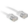 Lindy Cavo di Rete Flat U/UTP Cat6 Bianco 0.3m