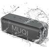 MUQI Altoparlante Bluetooth portatile, IPX7 impermeabile Stereo Loud Sound con bassi, 24H tempo di riproduzione Doppia coppia di altoparlanti wireless per la casa all'aperto (Grigio)