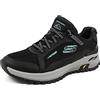 Skechers 180081 Bkaq, Trekking Low Cut Donna, Black Hot Melt Black Mesh Aqua Trim, 36 EU