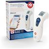 Pic Solution ThermoDiary Head - Termometro a Infrarossi Frontale a Distanza Connesso alla App & Misuratore Pressione Easyrapid Sfigmomanometro, Bianco e Blu