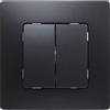 Legrand 396490 NL Doppio Interruttore Monobloc, Nero, Singolo