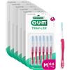 GUM TRAV-LER Scovolini interdentali | manico flessibile | pulizia profonda tra i denti e rimozione della placca | 1.4 mm, ISO 4 | Taglia M | Confezione 6x6
