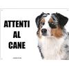 Lovelytiles AUSTRALIAN SHEPERD attenti al cane mod 1 TARGA cartello IN METALLO (20X30)
