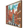 CCRETROILUMINADOS Quadro con cornice in legno retroilluminato Lubeck: serie Viaggiera 80 x 60 cm