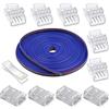 GTIWUNG Kit di Connettori a Striscia LED, Cavo di Prolunga da 5 m, LED Connettore, Connettori Strisce Led Spina 10mm 4 pin, 4 Poli Rapido Connettore Cavo per 10mm 2835 5050 RGB LED Strip