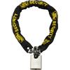 Sterling 106SSP Catena Lucchetto in Acciaio temprato, Nero, 10mm x 1.0m with 60mm padlock