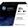 HP Confezione da 2 cartucce toner nero originale ad alta capacità LaserJet HP 87X
