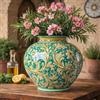 CERAMICHE CALTAGIRONE Orcio ceramica Caltagirone verde cm 40