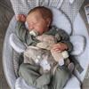 JIZHI Rinato Bambino Bambole Ragazzo 17 pollici Lavabile Fatta a Mano Reborn Babies Morbido Vinile Corpo Realistiche Bambino Bambole Sembra Un Vero Bambino (Ragazzo con gli Occhi Chiusi)