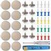 Zocipro 65Pcs Kit Riparazione Cielo Auto, Riparazione Automobilistica Rivetti Pulsante di Riparazione con 65 Spilli Colorati 1 Cacciavite 1 Metro a Nastro per Tutte Auto (Beige)
