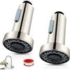 GZLFH Set di 2 soffioni per doccia, rubinetto da cucina, 2 tipi di getto, testa di spruzzo e 1 fascia impermeabile per doccetta da cucina, bagno, rubinetto doccia, raccordo 1/2 con pulsante