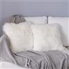 YDFYX Federa Cuscino,in Lana Artificiale Fodera per Cuscino, Super Soft Fodera per Cuscino in Pelle Deluxe Home Decor Decorativo Camera da Letto Federa Divano (2Pcs Bianco, 45X45 cm)