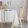 SUNBEAUTY Tovaglia Tavolo Rettangolare Cotone Lino 140x220 Tovaglie Rettangolari Antimacchia Copritavolo Impermeabile Table Cloth per Decorazione Tavola da Pranzo Cucina