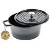 Laguiole - Casseruola in ghisa smaltata rotonda grigia 26 cm - 4,8 L