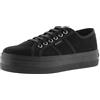 victoria Sneaker Barcelona Scamosciata Riciclata & Piattaforma & Lacci Abbinati 109205 per Donna Negro 38