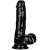 bsqipsd Lifelike Lover Luxe Dildo realistico - Dildo con ventosa da 20,1 cm - Dildo in gelatina di cristallo - L nero