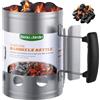 BEAU JARDIN Camino Starter 28 x 18 cm Barbecue a Carbone Accendino per Barbecue Grill di avviamento Camino in CaminoArgento Camino di accensione