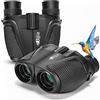 BIJIA Binocolo luminoso HD 12 x 25, facile da focalizzare, prisma BAK4, lente FMC, impermeabile, per adulti, bambini, viaggi, escursioni, birdwatching, caccia, concerti