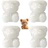 anneratteryer 4 Pcs Stampo In Silicone Per Torta Orsetto Vassoio Per Cubetti Di Ghiaccio In Silicone Per Animali Stampi Per Cioccolato Food Grade Silicone Antiaderente Ghiaccio Creativo a Forma Di Animale a Forma