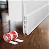 DQMEN Guarnizione Inferiore Per Porta Blindata - Weather Stripping in Silicone Con Buon Sigilli (100 x 5cm, 2Pcs, Bianco)