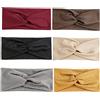 Coyanyu 6 Pezzi Donne Turbante Fasce Elastiche, Senza Scivolare Nodo Croce Ampio Fasce per capelli Stretchy per Ragazze e Donne Yoga Sport Corsa Allenamento Fitness Fasce per capelli 6 Colori