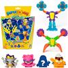 SUPERTHINGS RIVALS OF KABOOM SUPERTHINGS Serie Neon Power, include 1 capitano argento e 2 esoskeletons