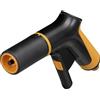 Fiskars Pistola per Irrigazione, 2 Funzioni, Flusso Regolabile di Continuo, Con Regolatore Anteriore e Interruttore a Leva On/Off, Misura Universale, Nero/Arancione, 1065484