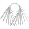 Fulushouxi 6 Pezzi Ferri da Maglia Circolari, Ferri Circolari Acciaio Inossidabile, Ferri da Maglia da Calza Circolari per Lavorare a Maglia Progetto Di Tessitura - 2.0mm/3.0mm/4.0mm/5.0mm/6.0mm/8.0mm