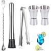 HUYIWEI Set da Cocktail Shaker/Set Bartender/Dosatore Cocktail/Barman Kit,Acciaio inossidabile,5 pezzi