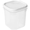 TATAY Contenitori Ermetici per Alimenti 0,7L Top Flex | Coperchio a Pressione | Contenitori Plastica per Alimenti | Microonde, Lavastoviglie, Frigo, Freezer | Senza BPA | 10x10x11,7 cm, Bianco