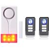 Mengshen Allarme Audio Senza Fili Con Sensore Magnetico per la Sicurezza Domestica Della Porta - 2 Telecomandi e 1 Allarme M701