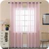 GIRASOLE HOME Coppia Tende Itaca Filtranti Semi Trasparenti Effetto Lino Tenda per Interni 2 Pannelli Con Occhielli (Rosa, 140x240cm)