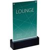 SIGEL TA422 Porta-avvisi da tavolo a LED luminous, illuminabile, acrilico, per A5