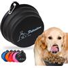 PETSATION - Ciotola pieghevole per cani [Originale] - Ciotola da viaggio, mangiatoia e abbeveratoio - ideale per viaggio, passeggiate e uso quotidiano (Nero, 350 ml)