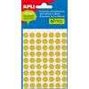 APLI 2055-Etichette minibolsa gialle Ø 13,0 mm 5 fogli