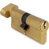 AMIG - Cilindro Serratura di Sicurezza per Porte in Legno - Misura 70 (35-35) mm - 5 Pini - Antiforo - Leva di 15 mm - Include 3 Chiavi in Ottone - Finitura Opaca