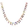 Linea Italia Gioielli - Collana Girocollo per Donna in Argento 925 Placcato Rosa con Stelle e Pietre Colorate - Made in Italy