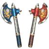 Liontouch - Set 2 ASCE da Cavaliere per Ragazzi, Blu/Rosso - età 3-8 Anni | Giocattolo Medievale in Gommapiuma | Decorazione Leone Dorato | Accessorio Sicuro per Travestimenti e Costumi da Cavaliere
