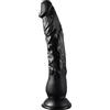 YunJiaoon Dildo realistico sembra pelle, dildo trasparente con ventosa per giocare a mani libere, materiale sicuro per il corpo e giocattoli sessuali per adulti per donne (22,9 x 3,8 cm, nero)