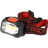Poly Pool - PP3156 Torcia Frontale LED da Trekking e Lavoro all'Aperto - Lampada Frontale LED a Batterie 3 Funzioni - Torcia da Testa con Fascia Elastica, Testina Reclinabile - Angolo Luce 130°