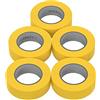 AUPROTEC 5 rotoli VDE Nastro Isolante Elettrico PVC Nastro Adesivo 15mm x 10m DIN EN 60454-3-1 colore: giallo