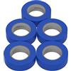AUPROTEC 5 rotoli VDE Nastro Isolante Elettrico PVC Nastro Adesivo 15mm x 10m DIN EN 60454-3-1 colore: blu